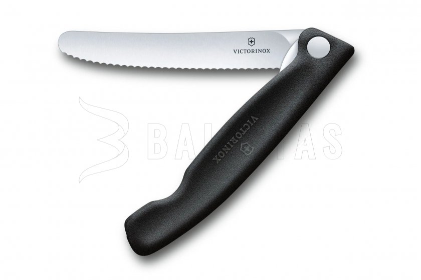 Cuchillo para verduras Victorinox de hoja ondulada Negro