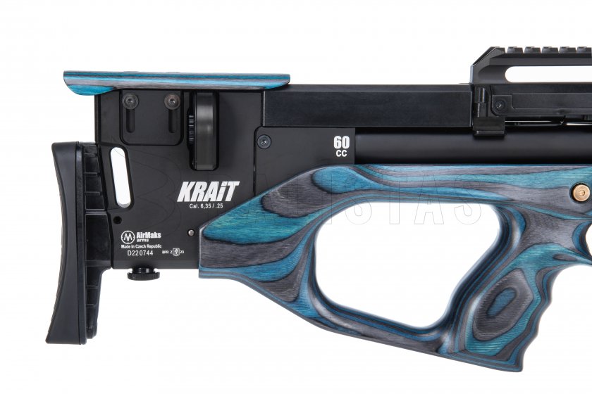 Carabina de aire comprimido AirMaks Krait WX 700cc 6,35mm Azul Lamino