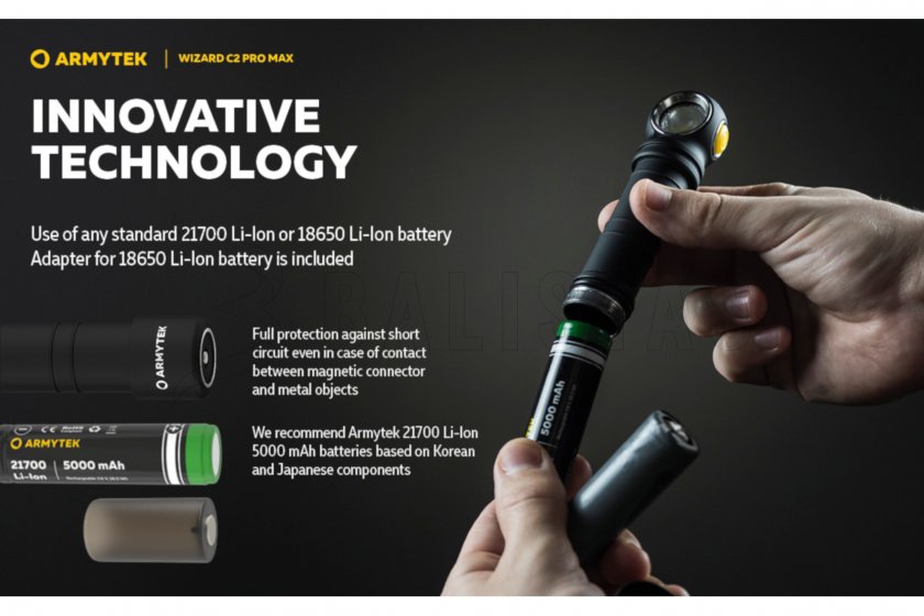 Linterna frontal Armytek Wizard C2 Pro MAX Luz Fría