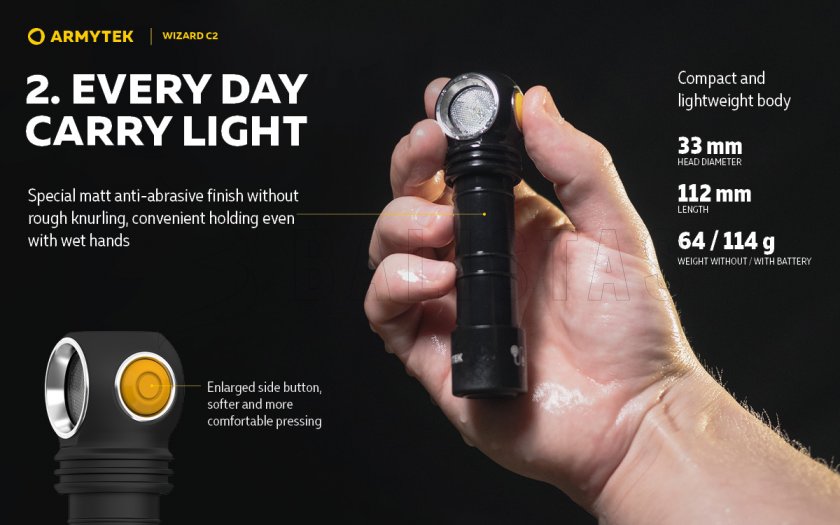 Armytek Wizard C2 Linterna frontal de luz fría