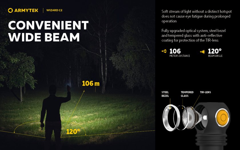 Armytek Wizard C2 Linterna frontal de luz fría