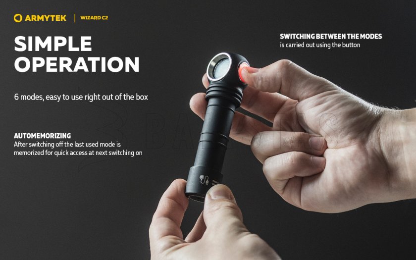 Armytek Wizard C2 Linterna frontal de luz fría