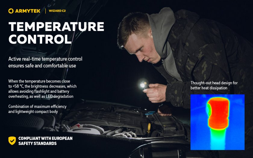 Armytek Wizard C2 Linterna frontal de luz fría