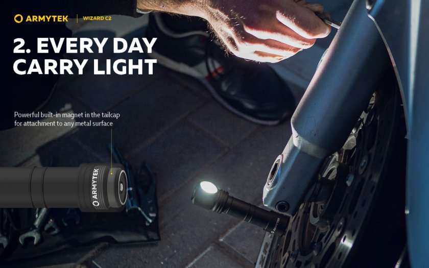 Armytek Wizard C2 Linterna frontal de luz fría