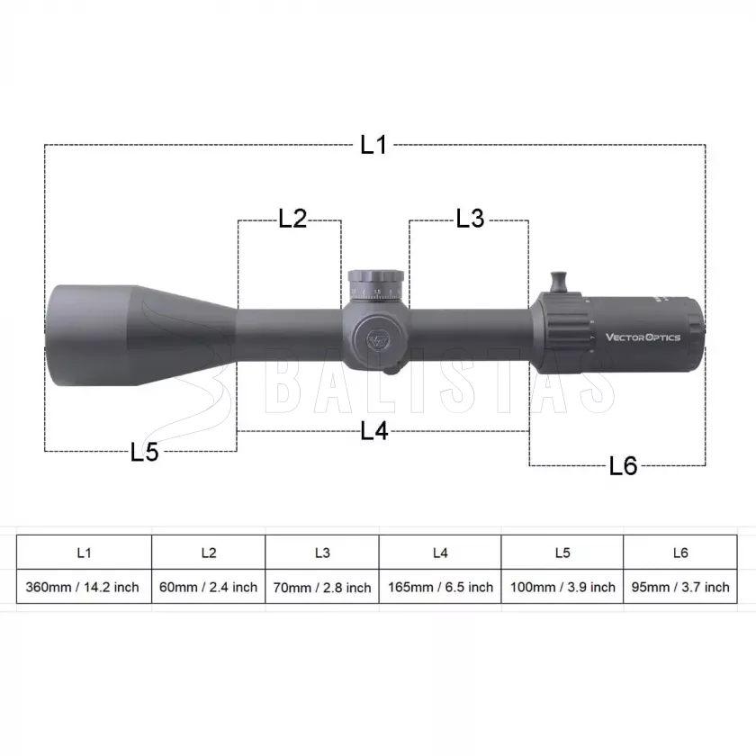 Visor Vector Optics Marksman 6-24X50 FFP MRAD