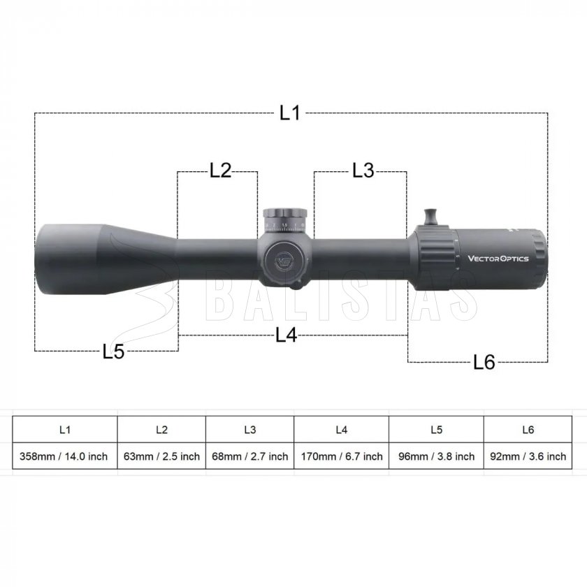 Visor Vector Optics Marksman 4-16X44 FFP MRAD