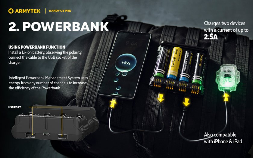 Cargador Armytek Handy C4 Pro