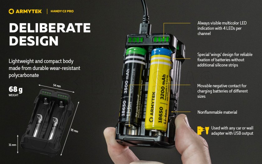 Cargador Armytek Handy C2 Pro