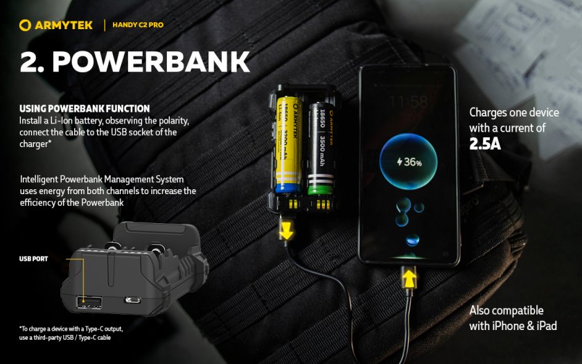 Cargador Armytek Handy C2 Pro