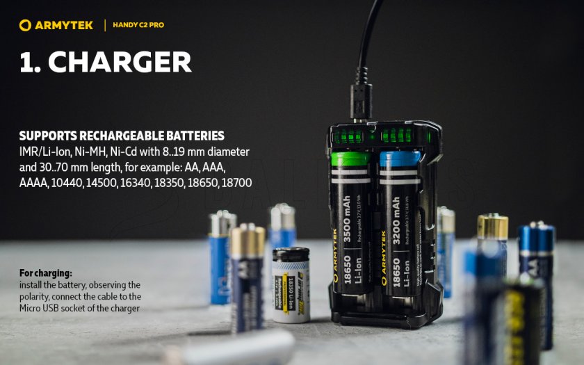 Cargador Armytek Handy C2 Pro