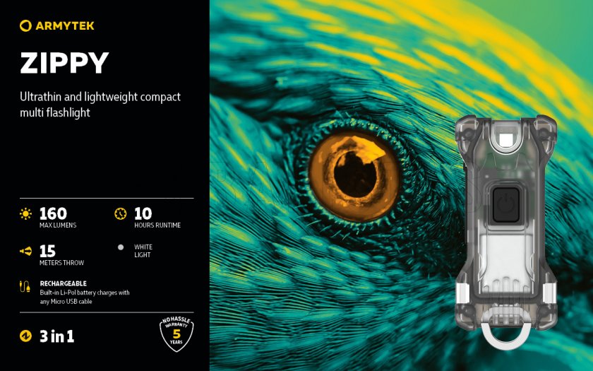 Llavero Armytek Zippy Yellow