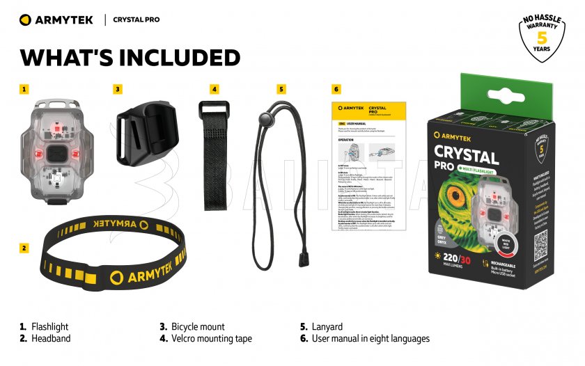 Armytek Crystal Pro linterna multifunción - azul