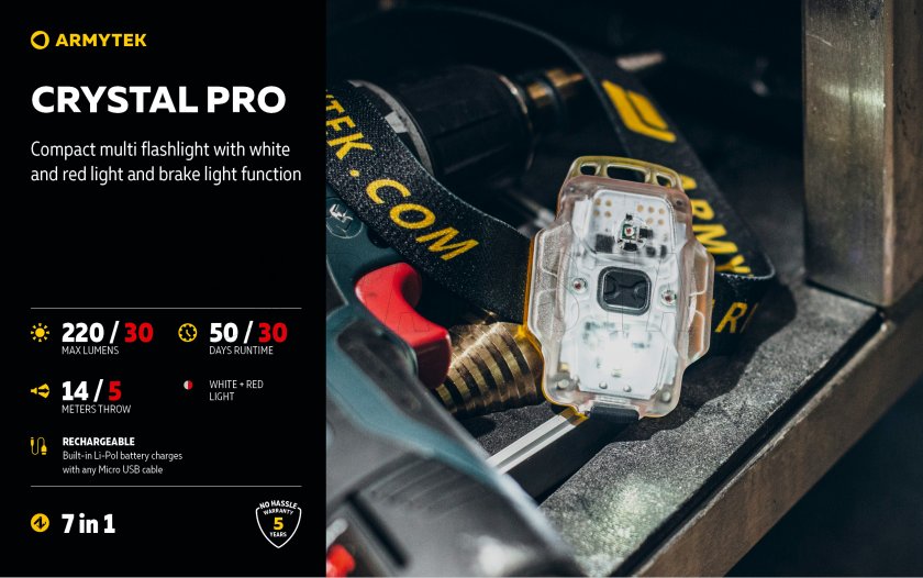 Armytek Crystal Pro linterna multifunción - azul