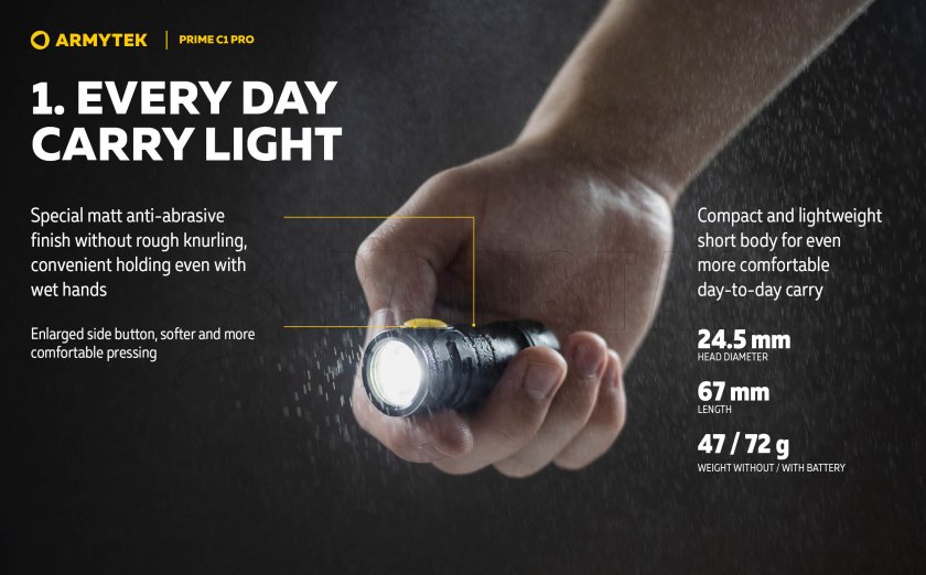 Linterna Armytek Prime C1 Pro luz cálida