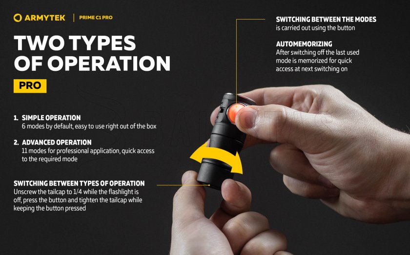 Linterna Armytek Prime C1 Pro luz cálida