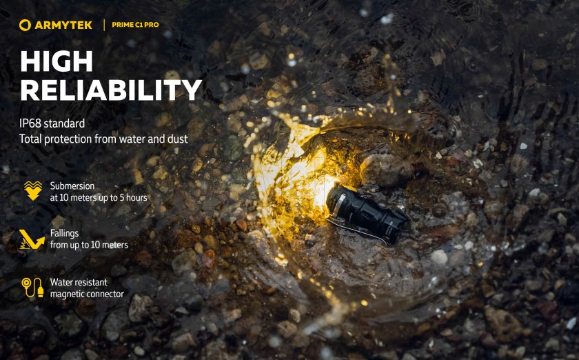 Linterna Armytek Prime C1 Pro luz cálida