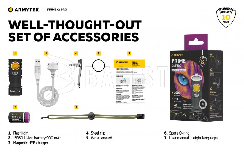 Armytek Prime C1 Pro Linterna de Luz Fría