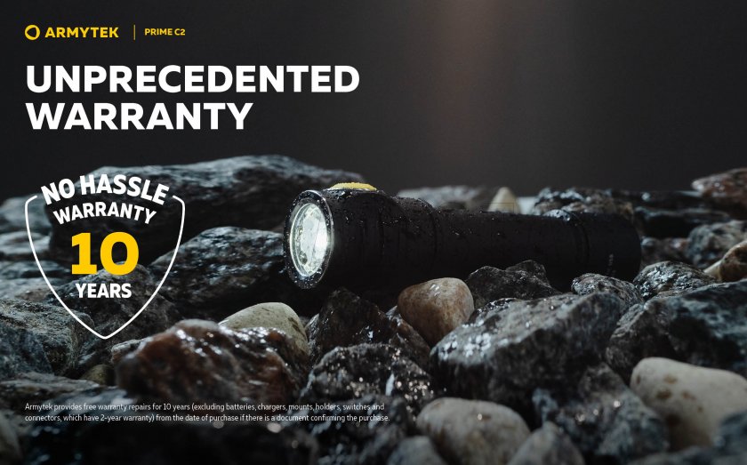 Linterna Armytek Prime C2 - luz cálida
