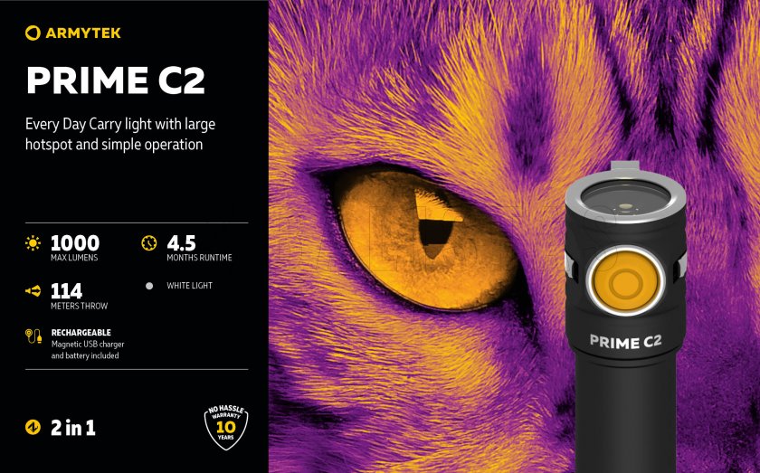 Linterna Armytek Prime C2 - luz fría