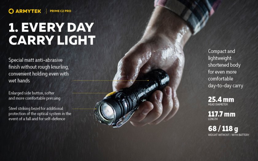 Linterna Armytek Prime C2 Pro v4 Luz Fría