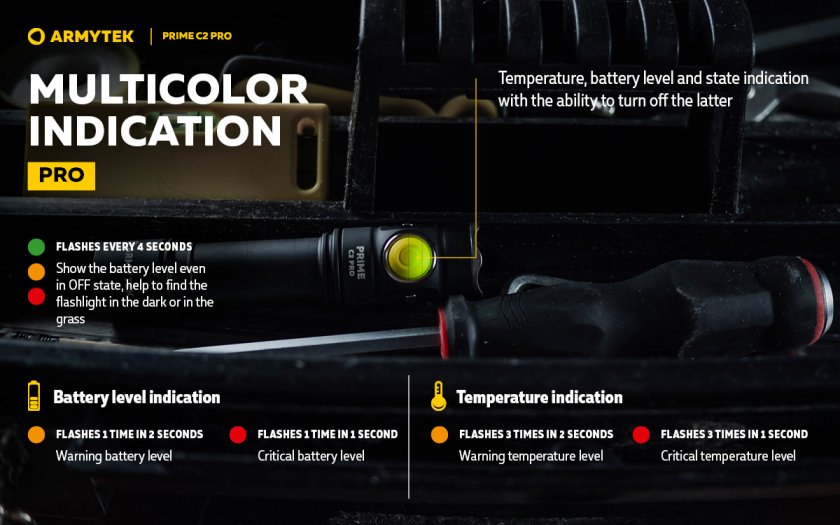 Linterna Armytek Prime C2 Pro v4 Luz Fría