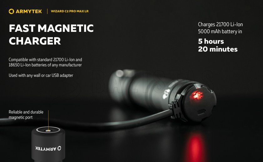 Linterna Armytek Wizard C2 Pro MAX LR luz fría