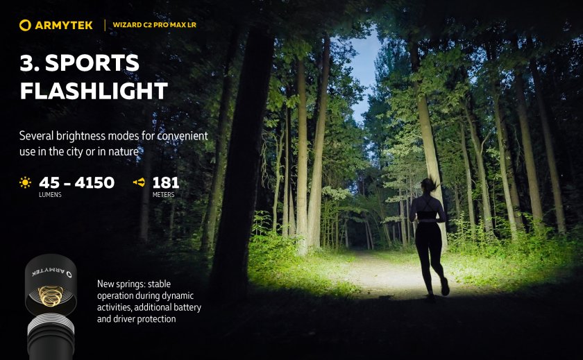 Linterna Armytek Wizard C2 Pro MAX LR luz fría