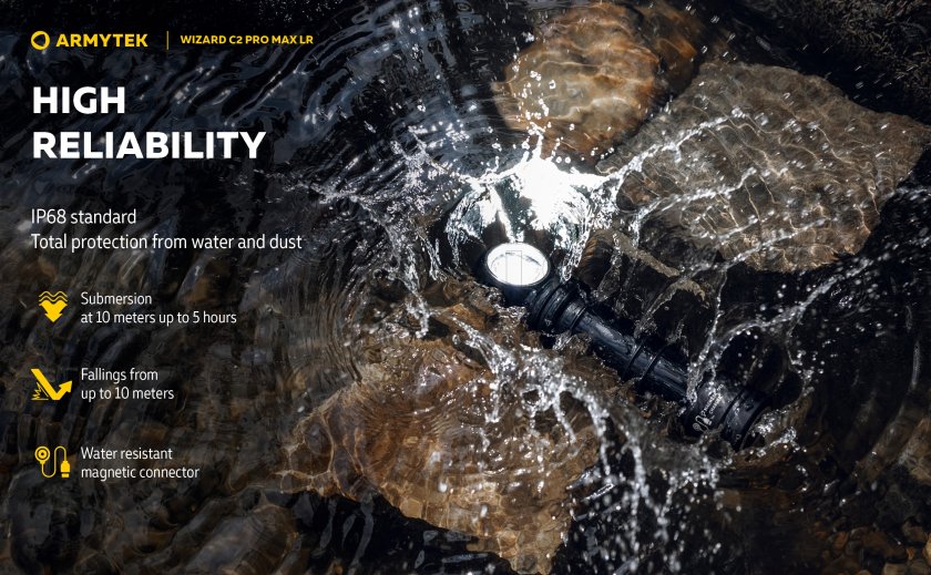 Linterna Armytek Wizard C2 Pro MAX LR luz fría