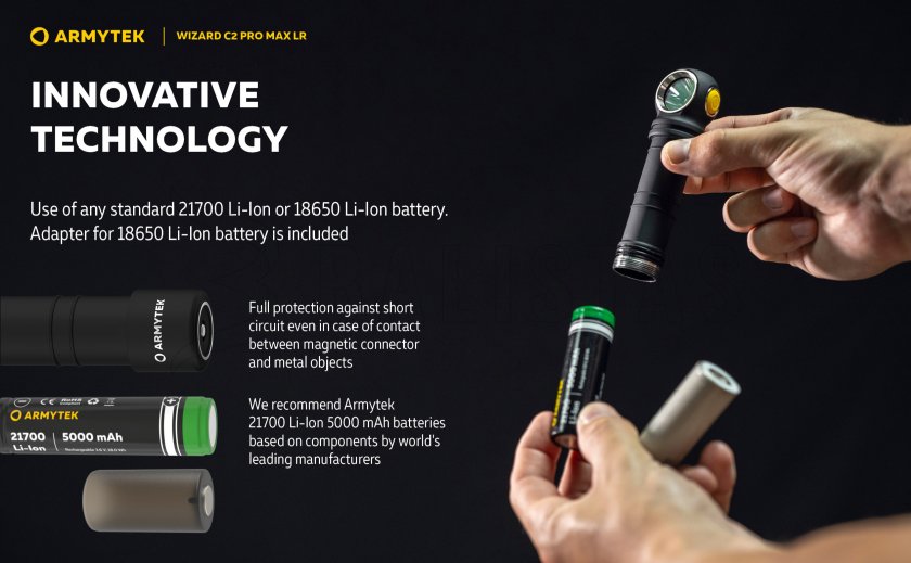 Linterna Armytek Wizard C2 Pro MAX LR luz fría