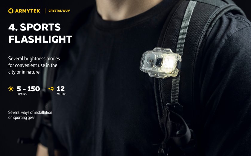 Armytek Crystal linterna multifunción - gris UV