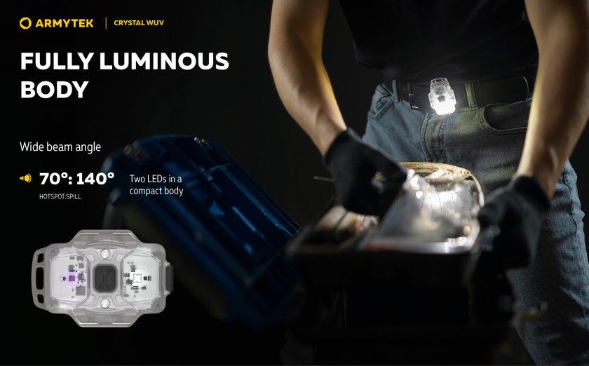 Armytek Crystal linterna multifunción - gris UV