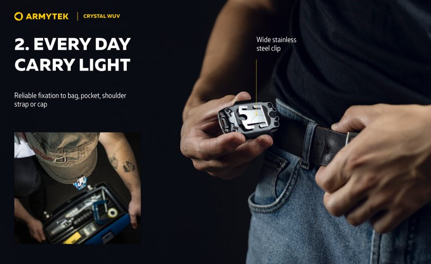 Armytek Crystal linterna multifunción - gris UV