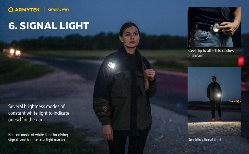Armytek Crystal linterna multifunción - gris UV