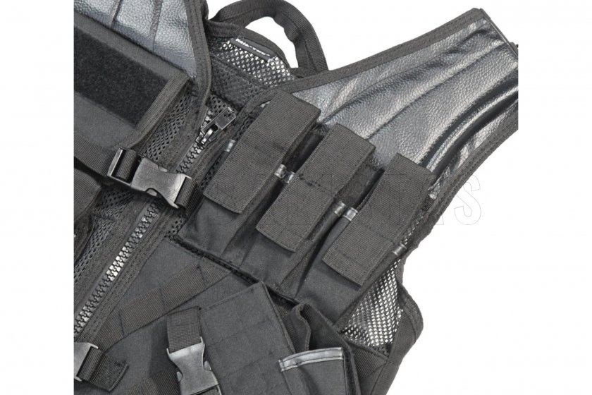 Chaleco táctico Mil-Tec CROSSDRAW USMC negro
