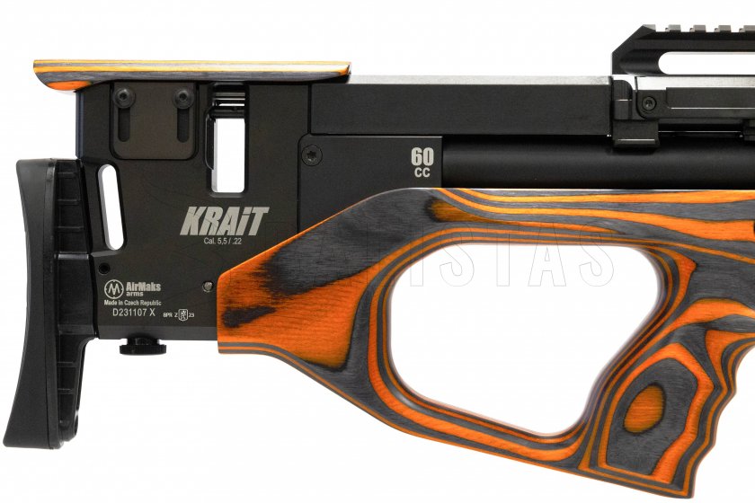 Carabina de aire comprimido AirMaks Krait WX Tubo 5,5mm Naranja Lamino