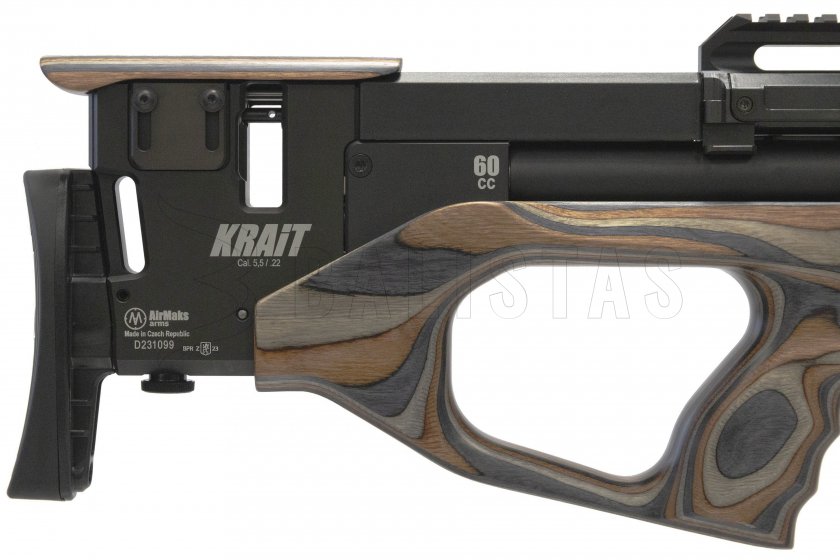 Carabina de aire comprimido AirMaks Krait WX 5,5mm Gris Lamino