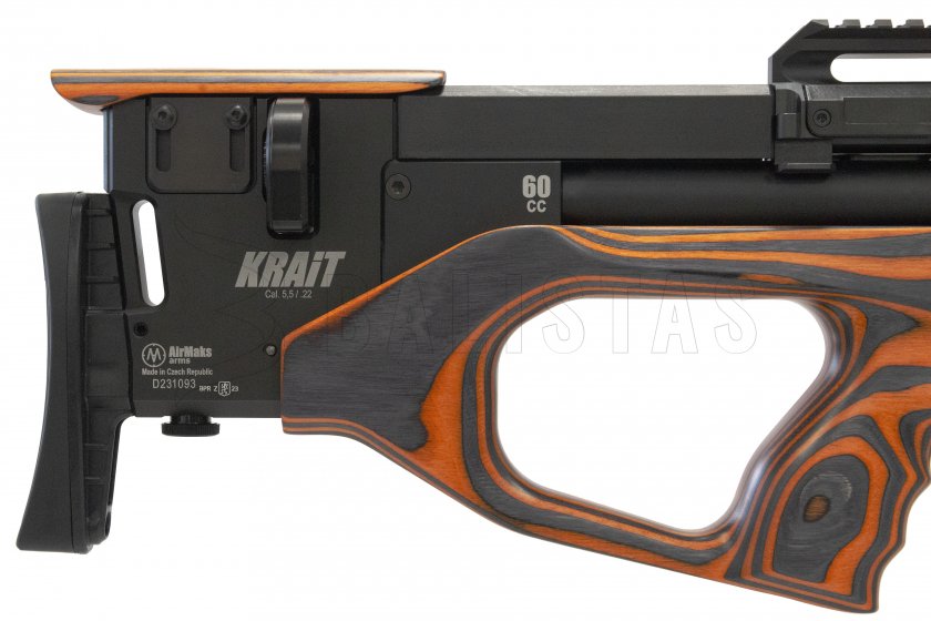 Carabina de aire comprimido AirMaks Krait WX 5,5mm Naranja Lamino