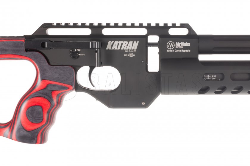 Carabina de aire comprimido AirMaks Katran W 5,5mm Rojo Lamino