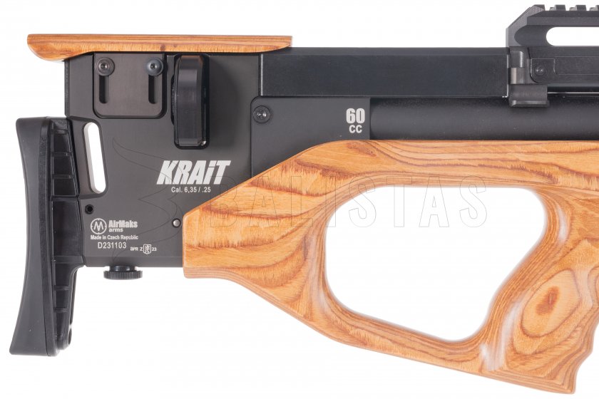Carabina de aire comprimido AirMaks Krait WL 6,35mm Lamino Marrón Claro
