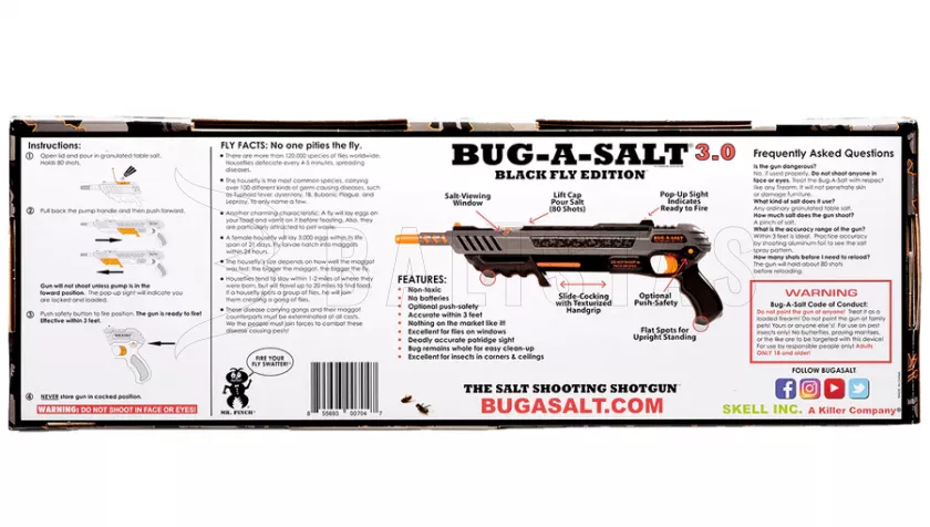 Escopeta de sal Bug-A-Salt 3.0 Mosca Negra