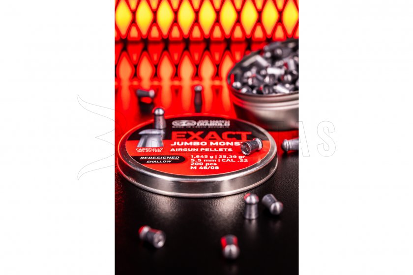 Diábolo JSB Exact Jumbo Monster Redesigned Shallow 5,52mm 200uds