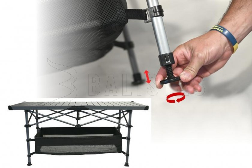 Mesa de camping plegable ROLL 123x55cm