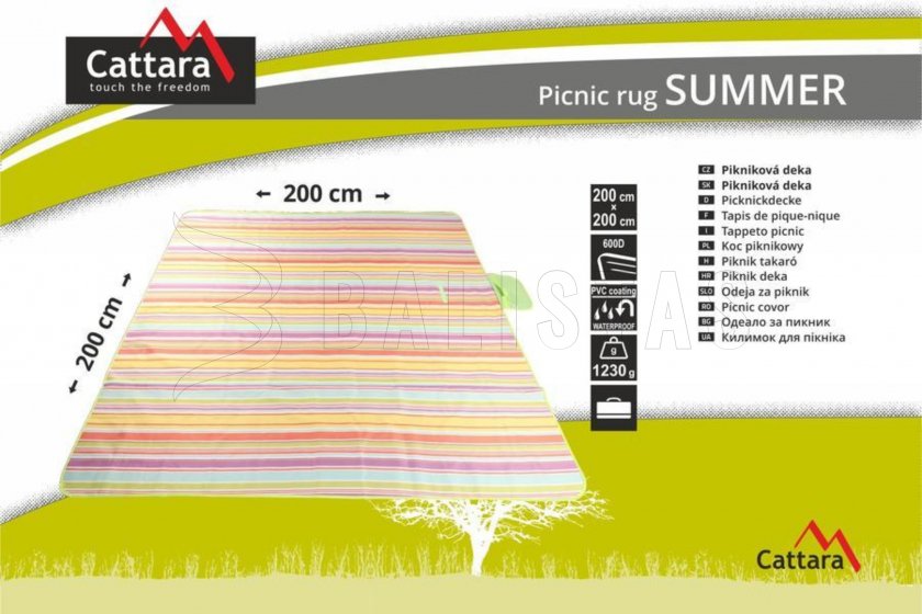 Manta de picnic SUMMER 200x200cm