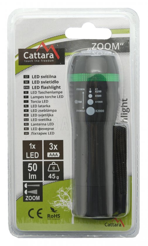 Linterna LED 50lm ZOOM