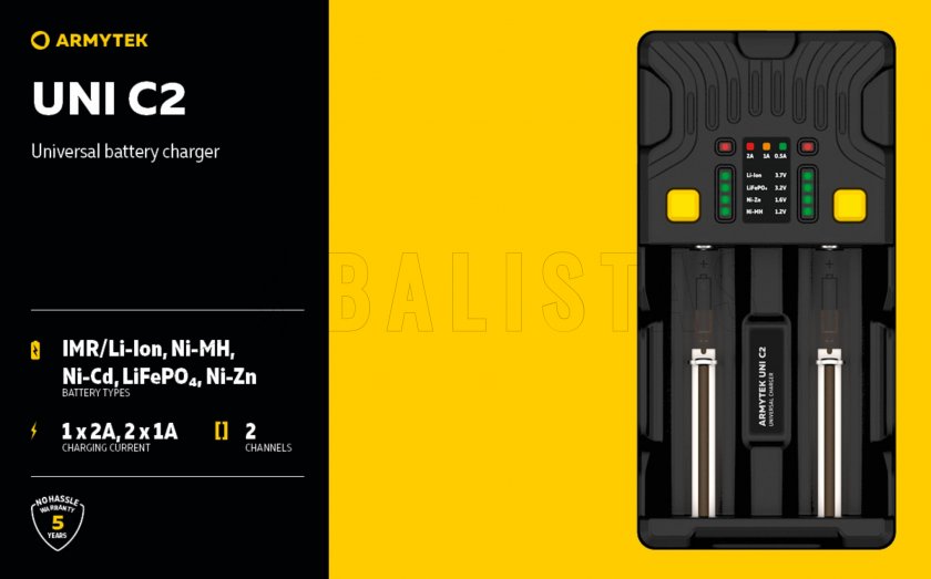 Cargador Armytek UNI C2 enchufe tipo C