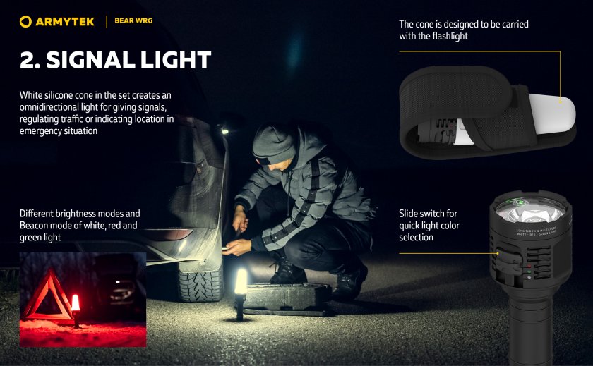 Linterna multifunción Armytek Bear WRG