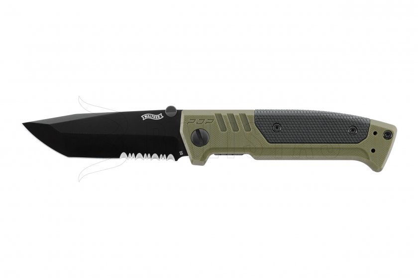 Cuchillo Walther PDP Tanto serrado OD verde