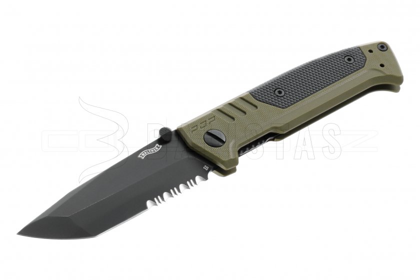 Cuchillo Walther PDP Tanto serrado OD verde