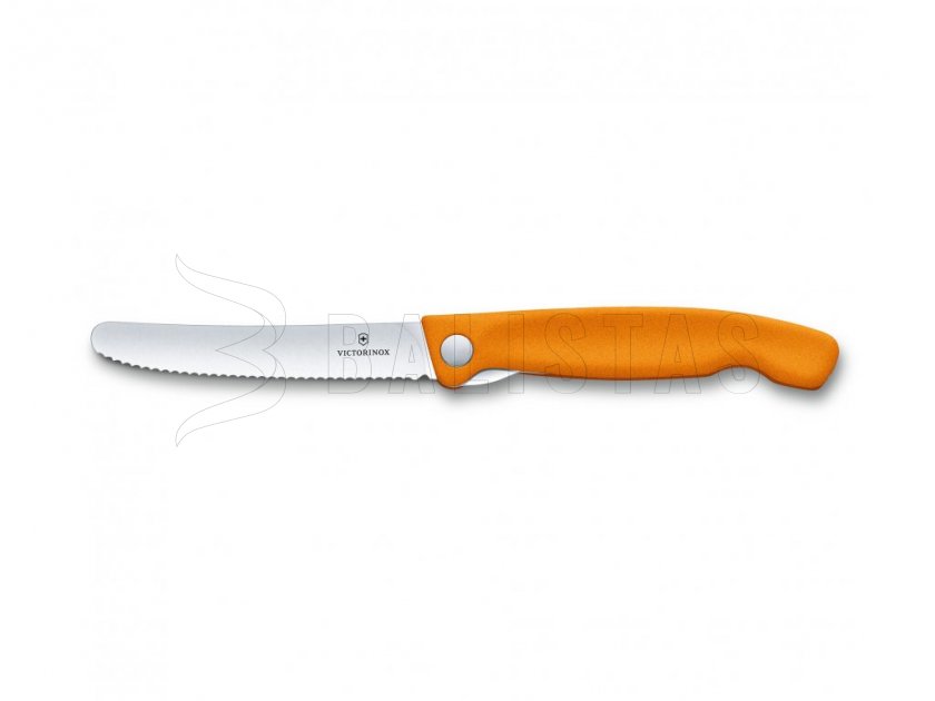 Cuchillo plegable para verdura Victorinox filo ondulado Naranja