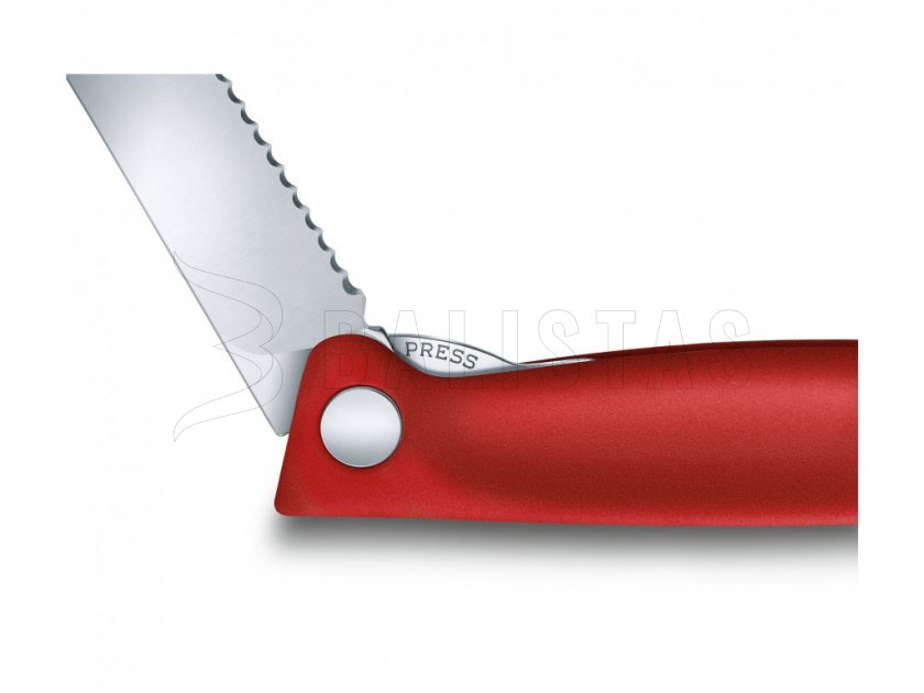 Cuchillo de cierre para verduras Victorinox hoja ondulada Rojo
